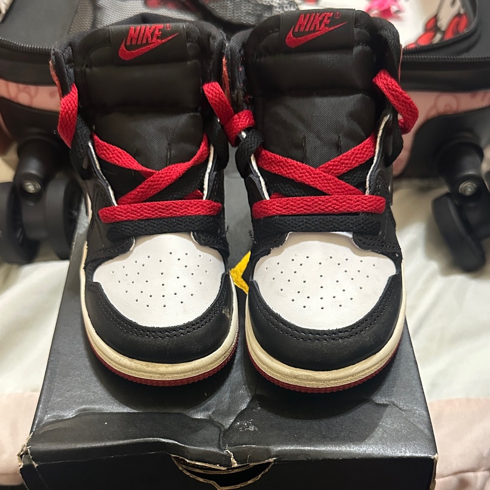Nike Kids' Black, Red, and White Sneakers